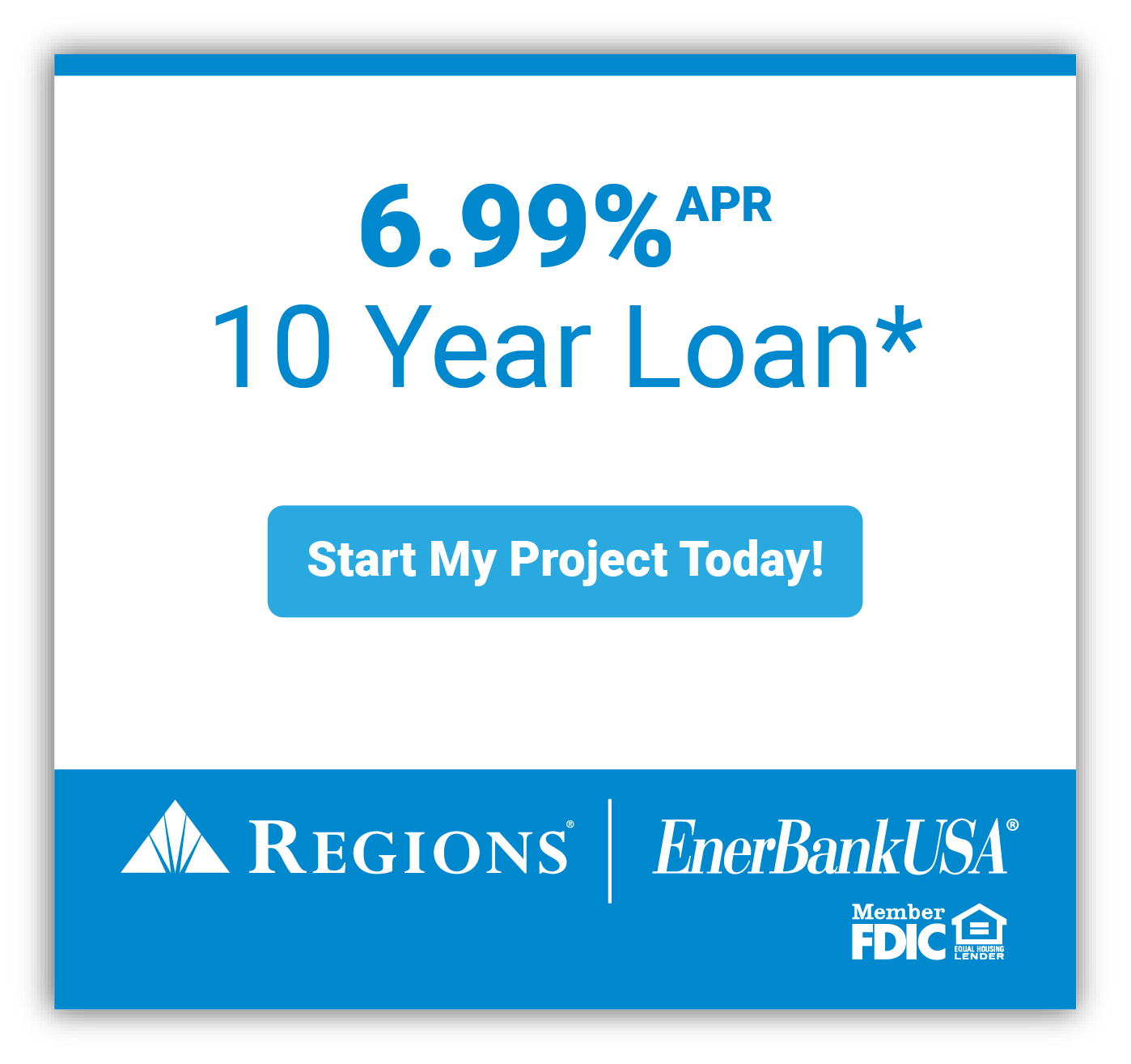 6.99% APR 10 Year Loan - Financing for Windows, Doors, Shades